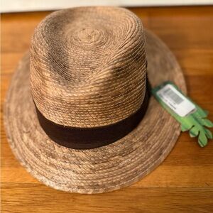 Men's Classic Tan Straw Fedora Hat​​